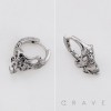 GOTHIC VINTAGE SKULL CRESCENT 316L SURGICAL STEEL EARRING